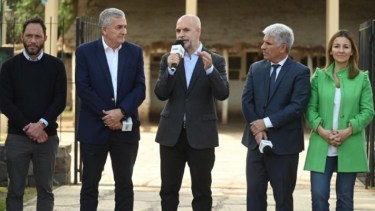 Rodríguez Larreta con Morales y la actual ministra de Educación porteña, Soledad Acuña. 