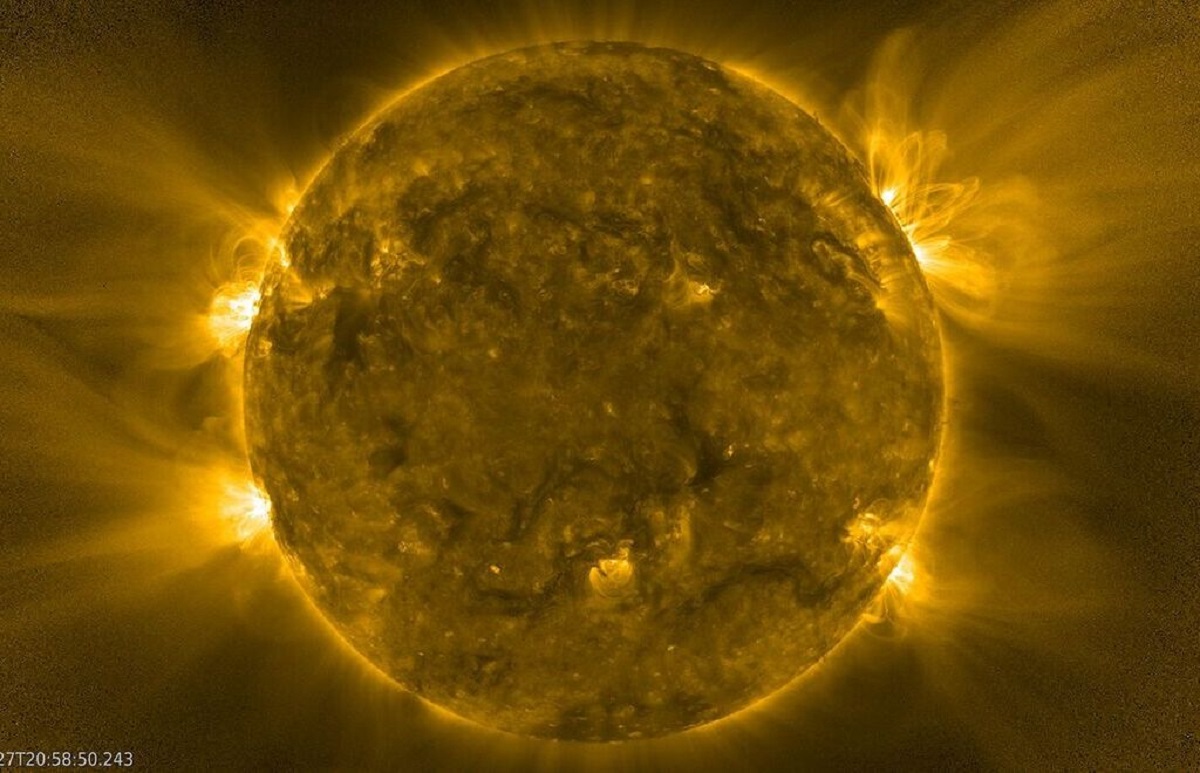 El sol acaba de producir una nueva explosión. Crédito: ESA y NASA/Solar Orbiter/equipo EUI; Procesamiento de datos: E. Kraaikamp (ROB)