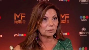 Mariel Di Lenarda pasó un mal momento con Santiago Sposato, el movilero de LAM, tras ganar el Martín Fierro 2023 como "mejor panelista".-