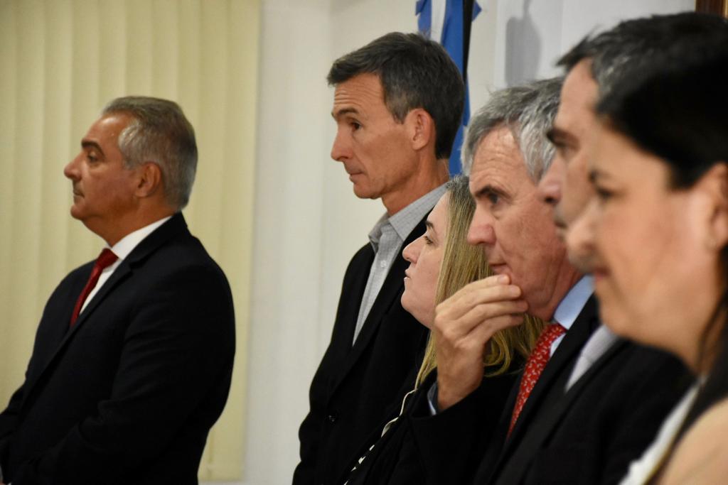 El TSJ de derecha a izquierda: Busamia, Elosú Larumbe, Gennari, Moya, Mazieres y Merlo. Solo falta Gerez. Foto Matías Subat.