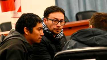 Sanz, a la derechal el día que lo detuvieron junto con Osuna. (Archivo/Matías Subat)