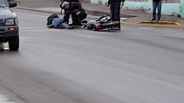 El choque ocurrió sobre las calles Defensa y Montevideo. Foto: Gentileza.
