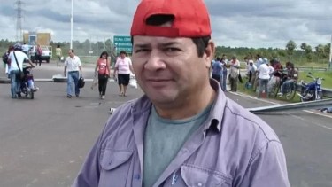 El líder piquetero permanece detenido en la Comisaría 3ra de Resistencia. Foto: NA. 