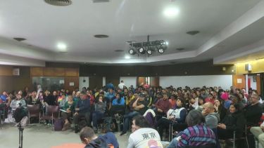 Hubo una jornada de "análisis y lucha" en la Escuela de Música de Neuquén. Foto: Gentileza