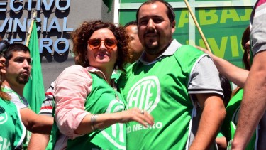 Lapalma y Vicente van por un nuevo mandato al frente de ATE Río Negro. Foto: Marcelo Ochoa. 