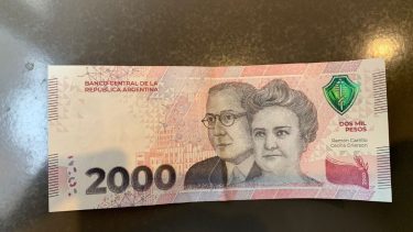 EL nuevo billete de 2000 pesos ya está en circulación. Foto: Gentileza