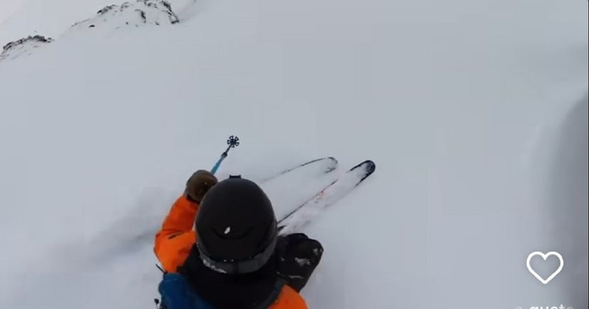 Los impactantes videos que compartió un esquiador bajando un cerro de Neuquén thumbnail