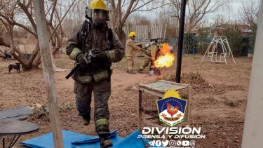 Una vecina de Valentina Norte Rural herida tras un incendio. Foto: Gentileza. 