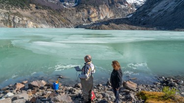 El nuevo lago ya tiene 70 metros de profundidad. Foto: gentileza