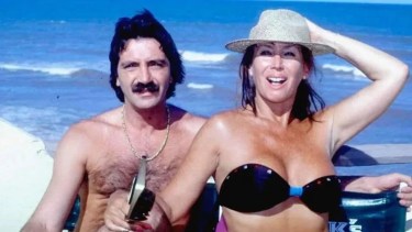 Luis Vadalá y Moria Casán, cuando aún eran pareja. 