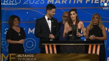 Con la conducción de Santiago del Moro, tuvo lugar ayer la entrega de los Martín Fierro 2023. Foto: Captura Telefé