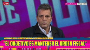 Sergio Massa habló en C5N después del anuncio de medidas por el acuerdo con el FMI.