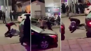 La feroz golpiza quedó registrada y se volvió viral en redes sociales.