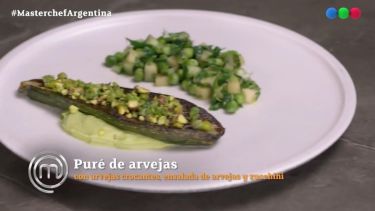 Puré de arvejas, el plato de Daniela que recibió elogios del jurado en MasterChef Argentina. Foto: Captura Telefé