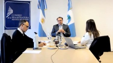 Diego Simonelli, durante el examen escrito. (Captura)