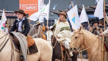 El poncho se lució en el predio de la Sociedad Rural Argentina en Palermo.