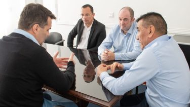 Antes del acto llegaron Martínez y Todero a Cutral Co (Foto: gentileza)