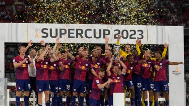 Leipzig dio la sorpresa en Munich. (AP Photo/Matthias Schrader)