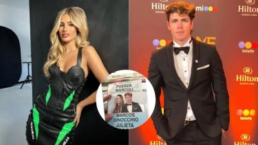 Julieta Poggio y Marcos Ginocchio aparecieron en las urnas de las PASO con una desopilante boleta