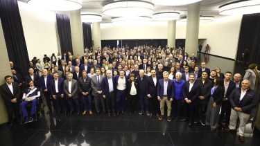 Bullrich junto a los dirigentes de Juntos por el Cambio de todo el país. 