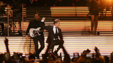 Luis Miguel durante uno de los shows que brindó en Argentina. Archivo.