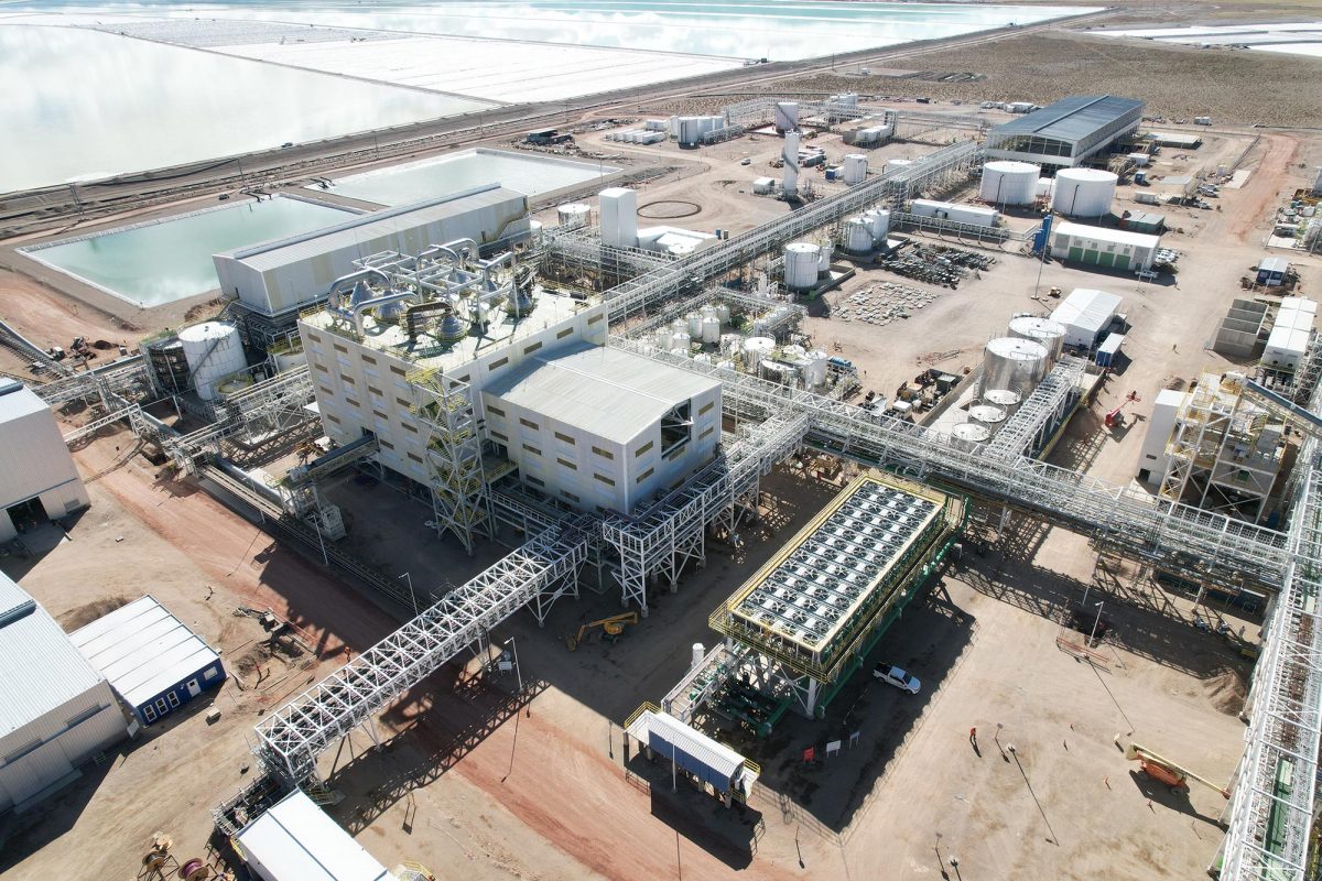 La producción de litio en el Salar Cauchari Olaroz, en Jujuy, es abastecida en un 30% con energía renovable. Foto: gentileza. 