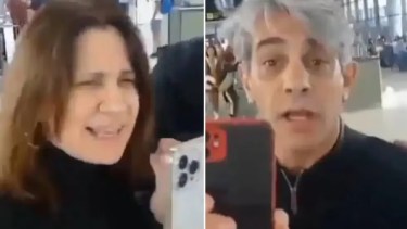 Nancy Dupláa y Pablo Echarri fueron repudiados en el aeropuerto, cuando abordaban un vuelo.-