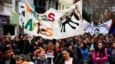 ATEN marcha al CPE. Foto: Matías Subat. 