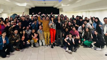 Muñoz, Villaverde y Chemor en el centro de los seguidores rionegrinos de Milei, que se reunieron en Roca el fin de semana.