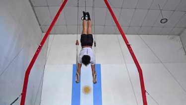 El joven se consagró campeón en el aparato de Anillas en 2019. Foto Andres Maripe.