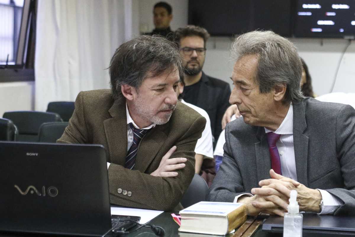 Sebastián Feudal, junto a Rubén Marigo, de la Asamblea Permanente por los Derechos Humanos (APDH). Foto: archivo