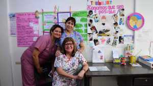 Las enfermeras del hospital Francisco López Lima celebran la semana de la lactancia, en Roca