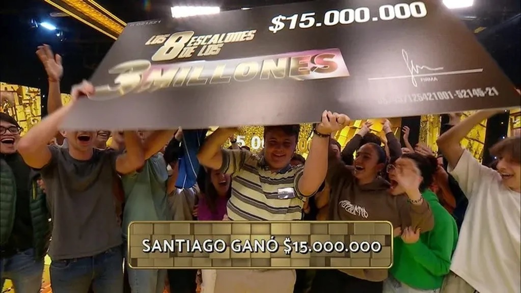 Santiago es el primer participante en ganar los 15 millones de pesos en el programa de El Trece. Foto: imagen captura.