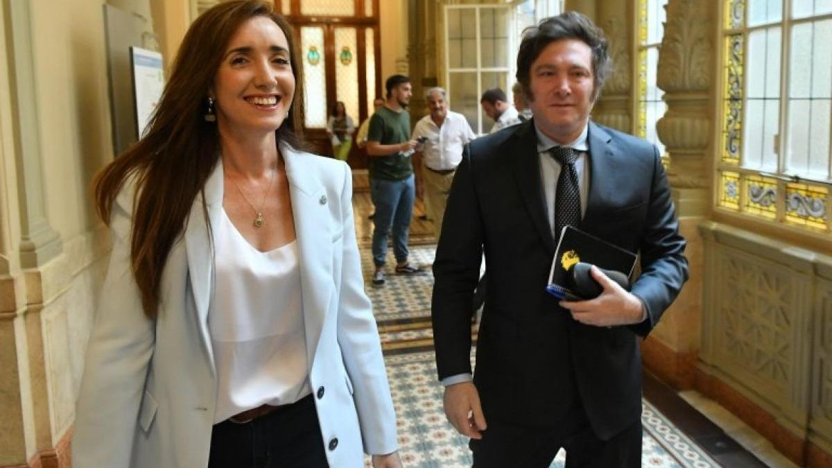 Victoria Villarruel y Javier Milei, la fórmula de La Libertad Avanza en las elecciones PASO 2023.