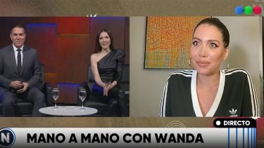 Wanda Nara habló en exclusiva con Cristina Pérez y Rodolfo Barili, en Telefe Noticias.-