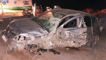 El siniestro ocurrió esta noche, cerca de Rincón de los Sauces. Foto: Gentileza. 
