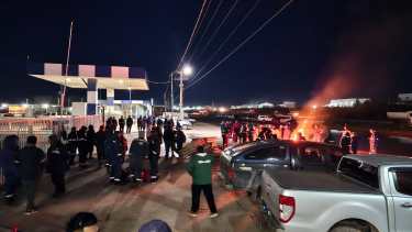 Trabajadores de Crexell decidieron retomar las medidas de fuerza. Foto: gentileza William Knopke. 