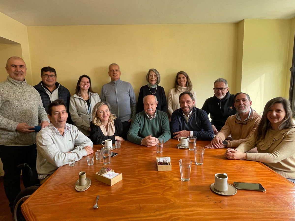 Ayer llegó a Bariloche Maximiliano Ferraro, titular de la CC-ARI nacional, para respaldar la candidatura de Carlos Aristegui. Foto: Gentileza