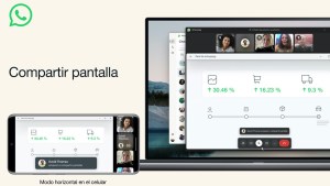 WhatsApp permitirá compartir la pantalla en las videollamadas 