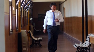 César Barbeito fue seis años ministro de Educación de Río Negro. Su última intervención pública fue candidato a gobernador de la UCR en 2011. Archivo