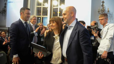 En la presentación del Consejo de las Américas, Larreta respaldó a Bullrich, en medio de las diferencias que se generaron en Juntos por el Cambio. Foto Federico Lopez Claro/Clarín