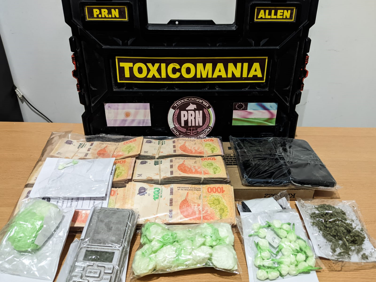 Desbarataron tres "kioscos" de drogas en el Alto Valle, en una semana. Foto: Policía de Río Negro