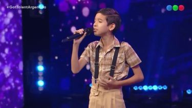 Tomás Jackson cantó una zamba, y fue una de las presentaciones destacadas de Got Talent Argentina. Foto: Captura Telefé