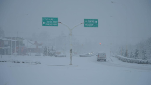 Zapala amaneció cubierta por la nieve y piden precaución al transitar: Mirá las fotos