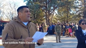 Desgarradoras palabras del papá del soldado muerto en Zapala, durante un acto del Ejército