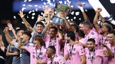 Lionel Messi volvió a mostrar toda su jerarquía y compartió un nuevo título en Estados Unidos. Foto Gentileza.