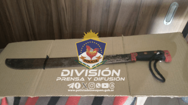 El hombre amenazó al nene con un machete en el oeste de Neuquén. Foto: Gentileza