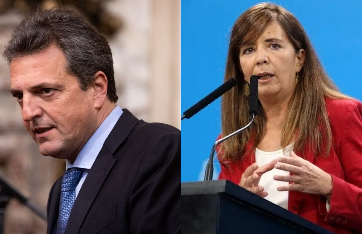 Tensión entre el ministro Sergio Massa y la portavoz presidencial Gabriela Cerruti. 