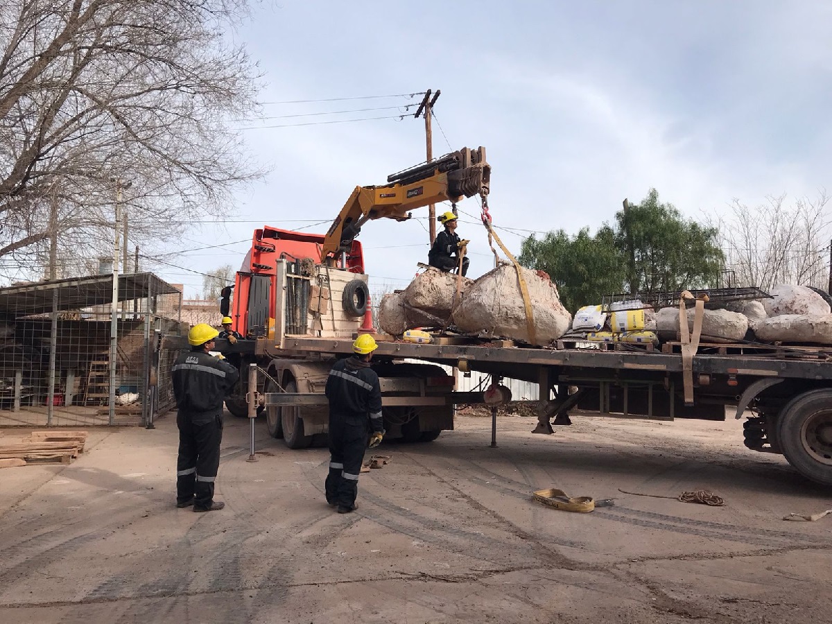 El impactante rescate de un dinosaurio en Vaca Muerta: "Una de las piezas pesa 6 toneladas"