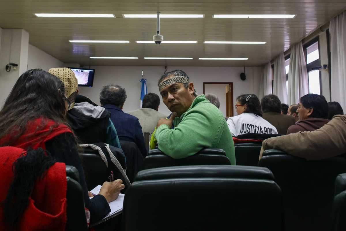 El vocero de la Coordinadora del Parlamente Mapuche Tehuelche criticó la dinámica del juicio. Foto: Juan Thomes